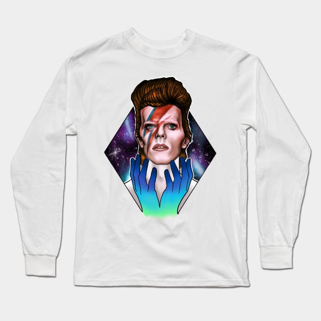 Starman Long Sleeve T-Shirt by Nickdancytattoo